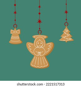 Christmas sweets. Flat style. Vector illustration 
