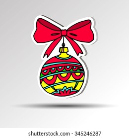 christmas symbol icon celebration vector holiday illustration