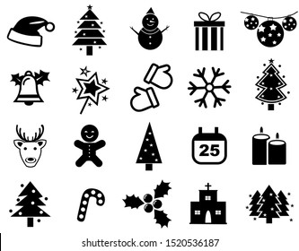 Christmas symbol illustration vector, set of modern christmas icon, fresh and new design, best seller