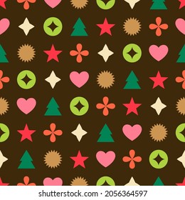 Christmas symbol seamless pattern background.