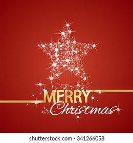 Christmas symbol stars red background