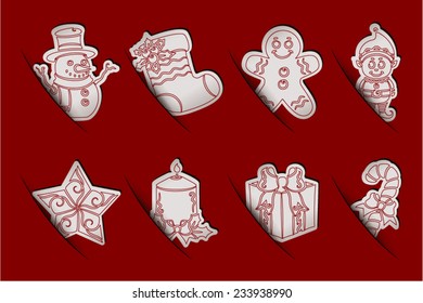 Christmas Symbols B Stock Vector (Royalty Free) 233938990 | Shutterstock