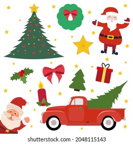 Christmas Symbols big set. Vector illustration eps 10