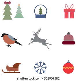 Christmas symbols icons