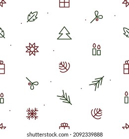 Christmas symbols on a white background - Christmas theme background