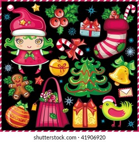 Christmas symbols set!