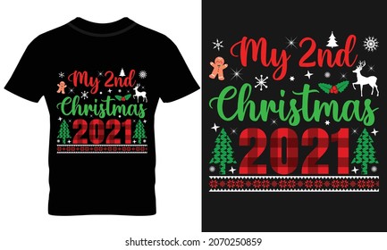 christmas, t shirt design 2021