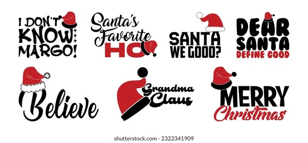 Christmas T shirt Design Bundle, Quotes about Christmas Day, Christmas T shirt, Christmas typography T shirt design Collection