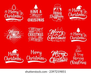 Christmas t shirt design bundle, Christmas bundle, Christmas calligraphy quotes collection, Happy new year, New year quotes, Christmas tshirt for family, svg