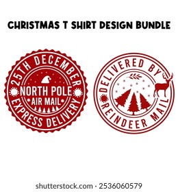 Christmas t Shirt Design Bundle vector merry Christmas, December, emblem, Red, Custom, white Background  