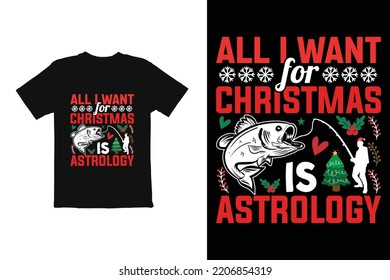 Christmas t shirt design. Christmas day plan astrology t shirt graphic