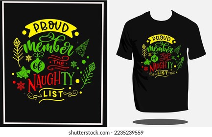 Christmas T shirt design or Lettering Christmas t shirt design template or Typography Santa T shirt design vector for the Christmas lover warm advance wishes for merry Christmas