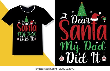 Christmas t shirt design or Christmas typography