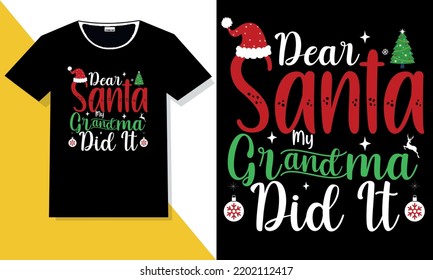 Christmas t shirt design or Christmas typography