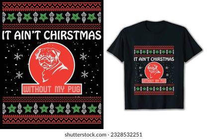 Christmas t shirt design. Vector design.