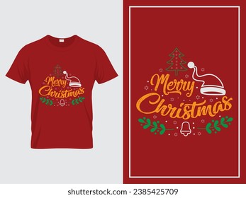 Christmas t shirt design vector Merry Christmas quotes