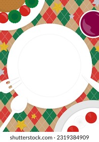 Christmas table seen from above