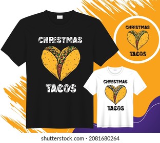 Christmas Tacos Vector T-shirt Design