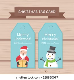Christmas tag card design for use, vector illustration.