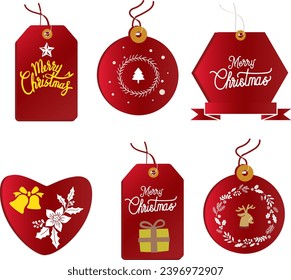 Christmas tag, clip art santa
