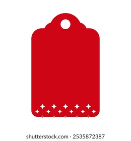 Christmas tag design.Blank Holiday template for Xmas handmade gifts. Vector illustration