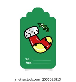 christmas tag element stock design 