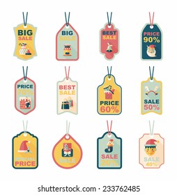Christmas tag flat banner background set,eps10
