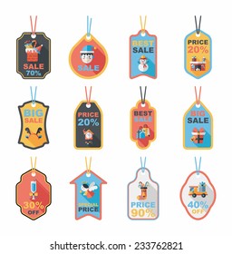 Christmas tag flat banner background set,eps10