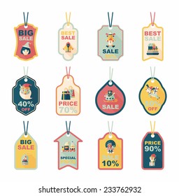 Christmas tag flat banner background set,eps10