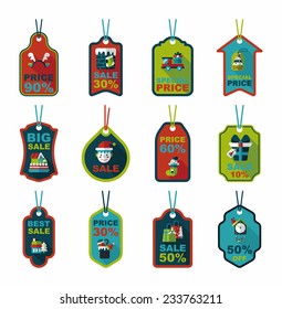 Christmas tag flat banner background set,eps10