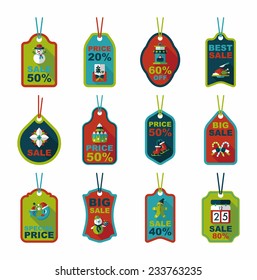 Christmas tag flat banner background set,eps10