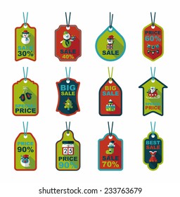 Christmas tag flat banner background set,eps10