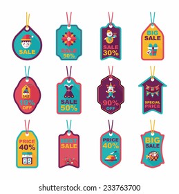 Christmas tag flat banner background set,eps10