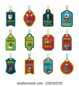 Christmas tag flat banner background set,eps10