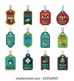 Christmas tag flat banner background set,eps10