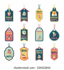Christmas tag flat banner background set,eps10 