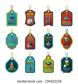 Christmas tag flat banner background set,eps10 