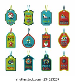 Christmas tag flat banner background set,eps10 