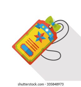 Christmas tag flat icon