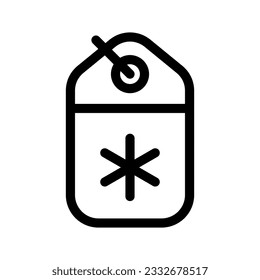 Christmas Tag Icon Vector Symbol Design Illustration
