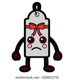 christmas tag kawaii character label cartoon