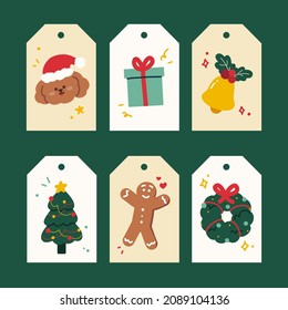 Christmas tag for prize and card decoration