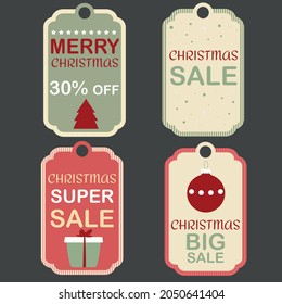 Christmas tag sale. Gift, Christmas tree.