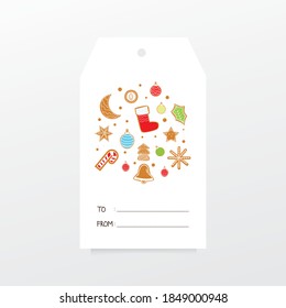 Christmas Tag theme concept. vector illustration design. Christmas celebration