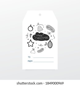 Christmas Tag theme concept. vector illustration design. Christmas celebration