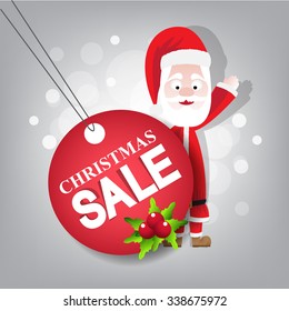 Christmas tag vector illustration