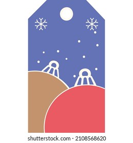 Christmas Tags. Blue beige template with, Christmas balls vector illustration