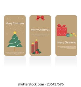 Christmas tags brown