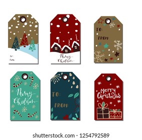 Christmas tags cute collection