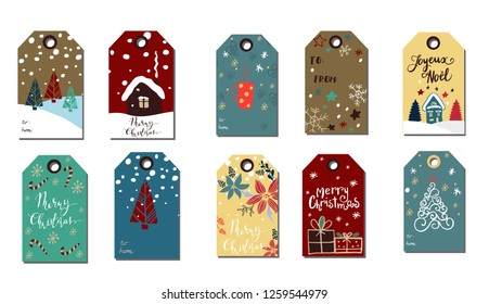 Christmas tags cute collection